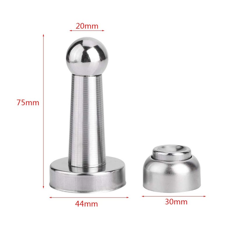 Tiberham Magnetic Door Stop, Heavy Duty Magnetic Door Stopper, Wall/Floor Mounted, Door Holder, Magnetic Door Catch Stopper, Silver, 1-Piece - Image 5
